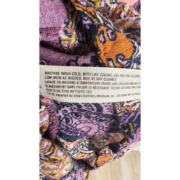 Intimately Free People Me To You Printed Mini Slip Dress Purple Combo Size XS - Picture 7 of 9